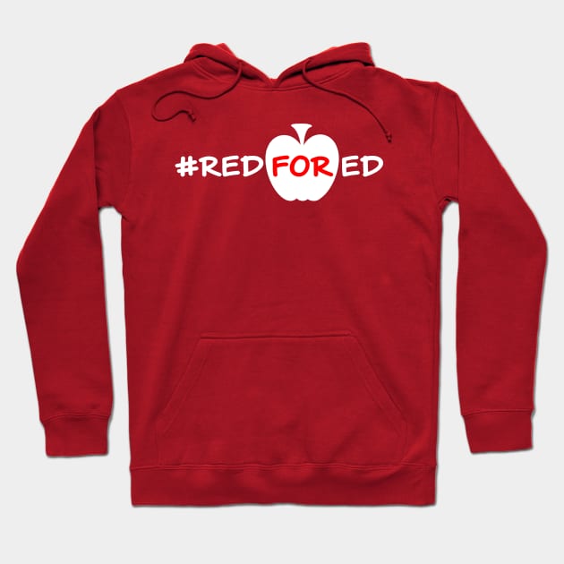 red for ed (white apple) Hoodie by haberdasher92